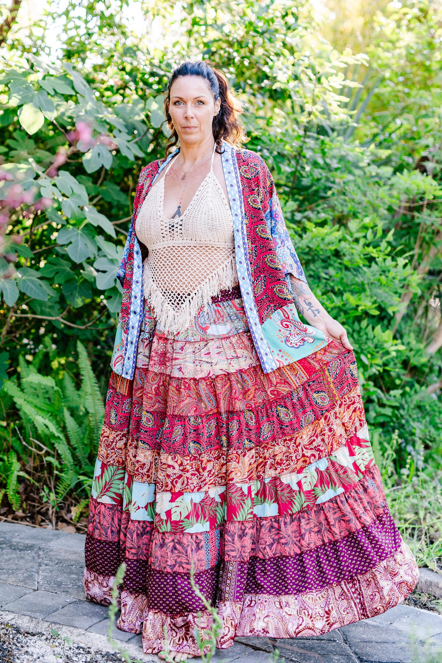 Silk Sari Patchwork Skirt