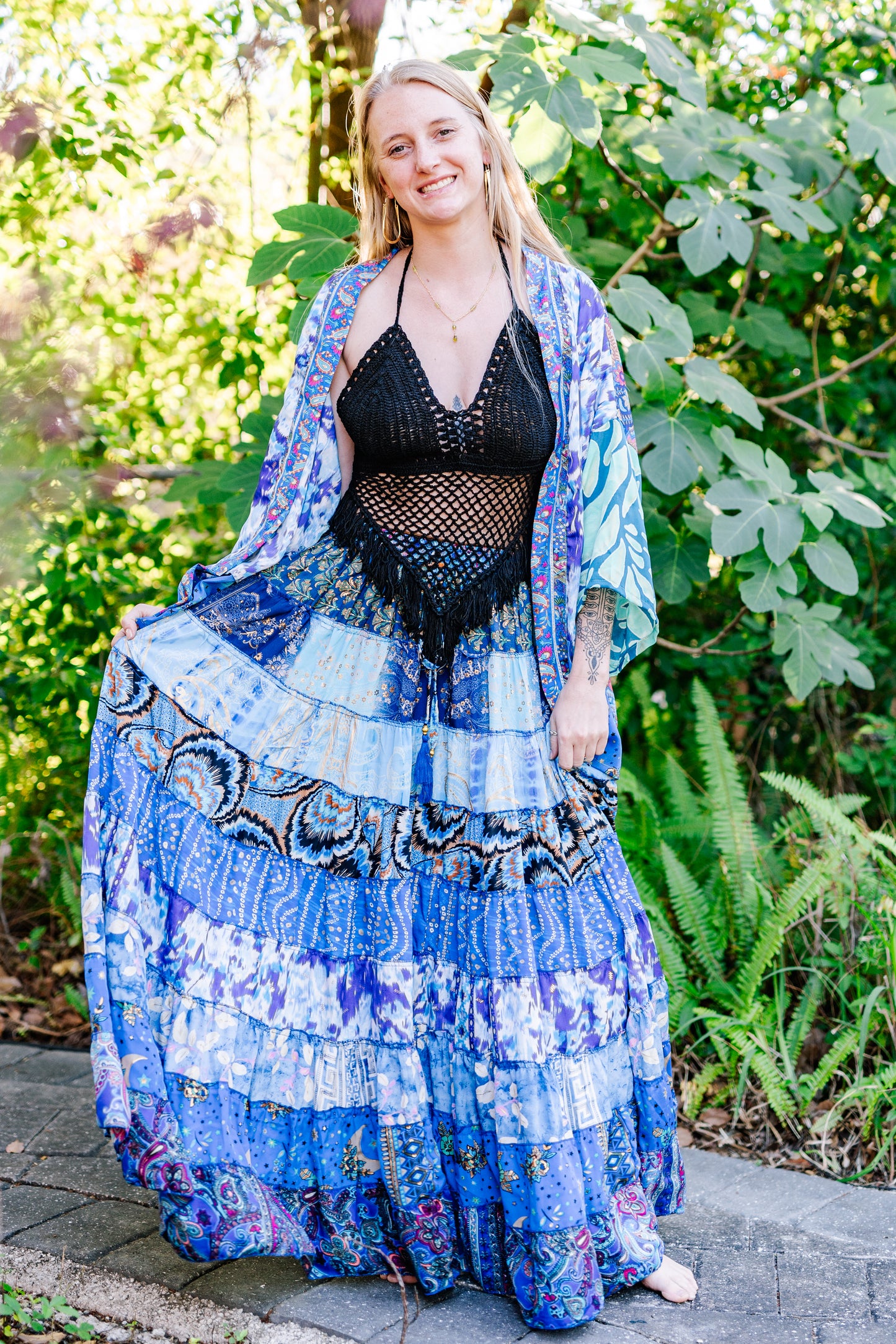 Silk Sari Patchwork Skirt