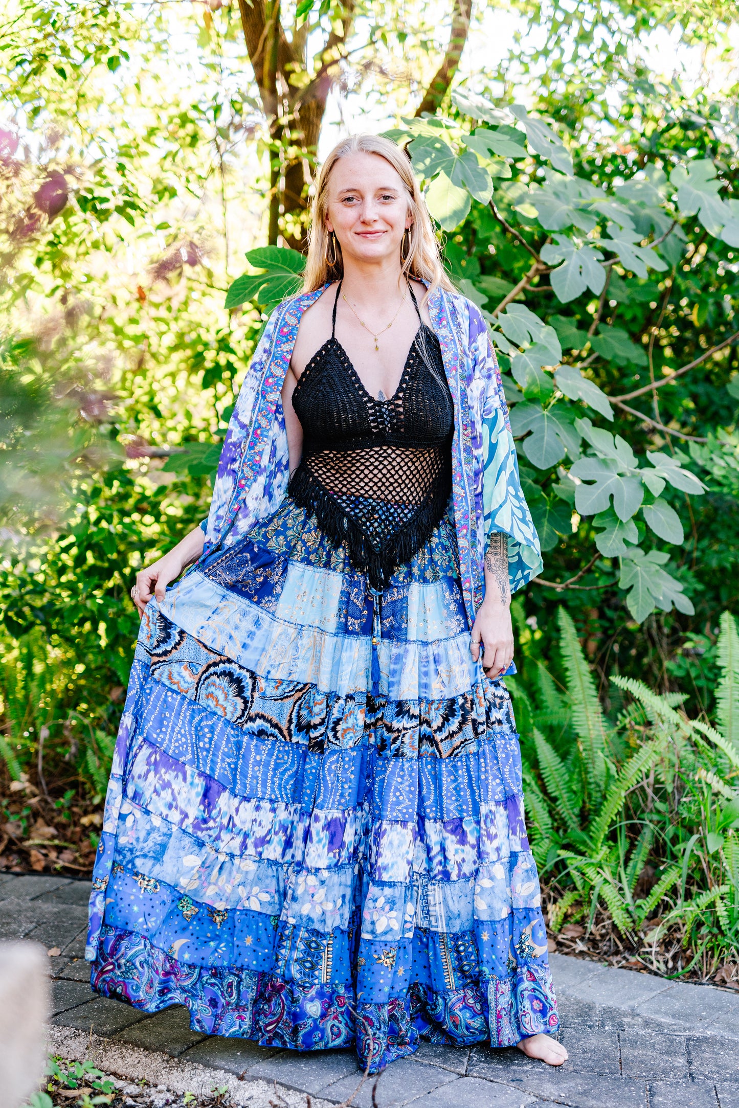 Silk Sari Patchwork Skirt