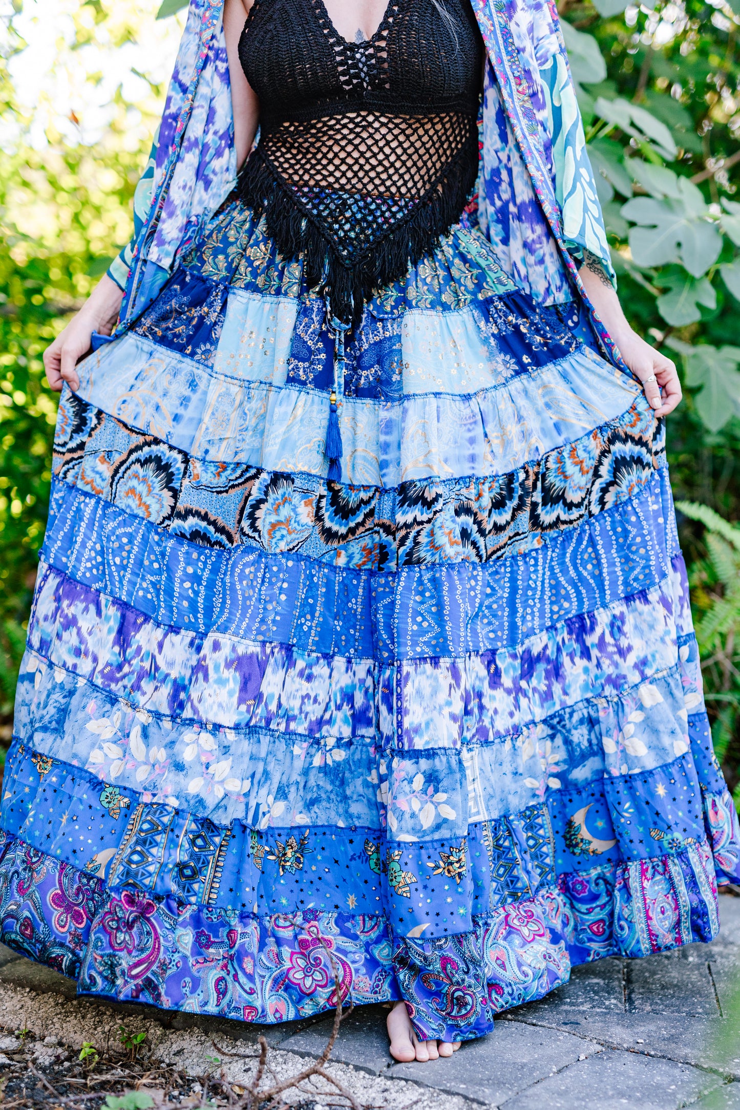 Silk Sari Patchwork Skirt