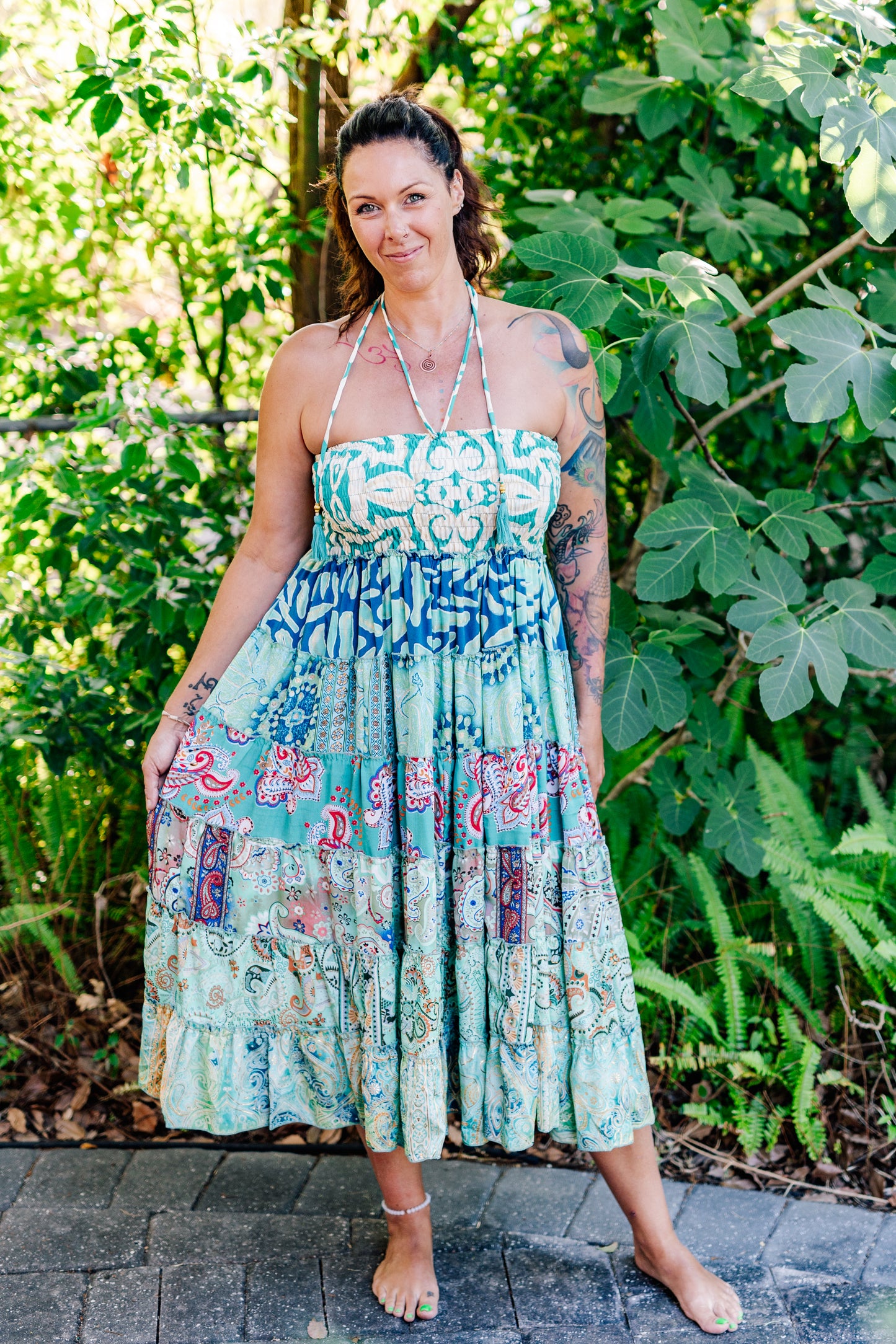 Silk Sari Patchwork Dress