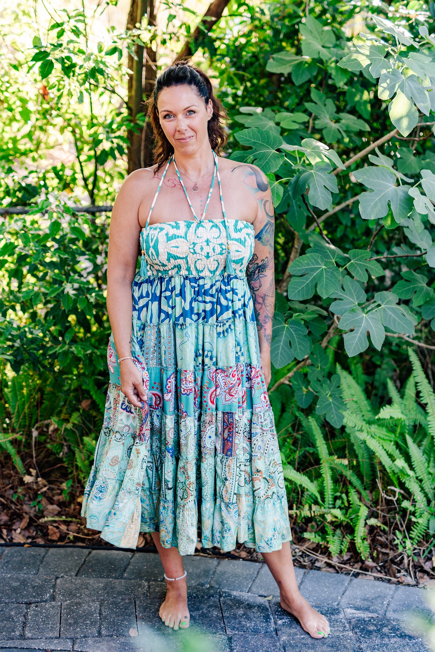 Silk Sari Patchwork Dress