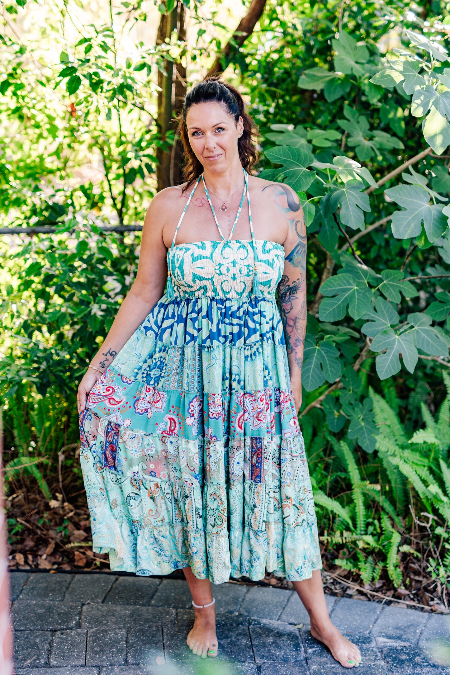 Silk Sari Patchwork Dress