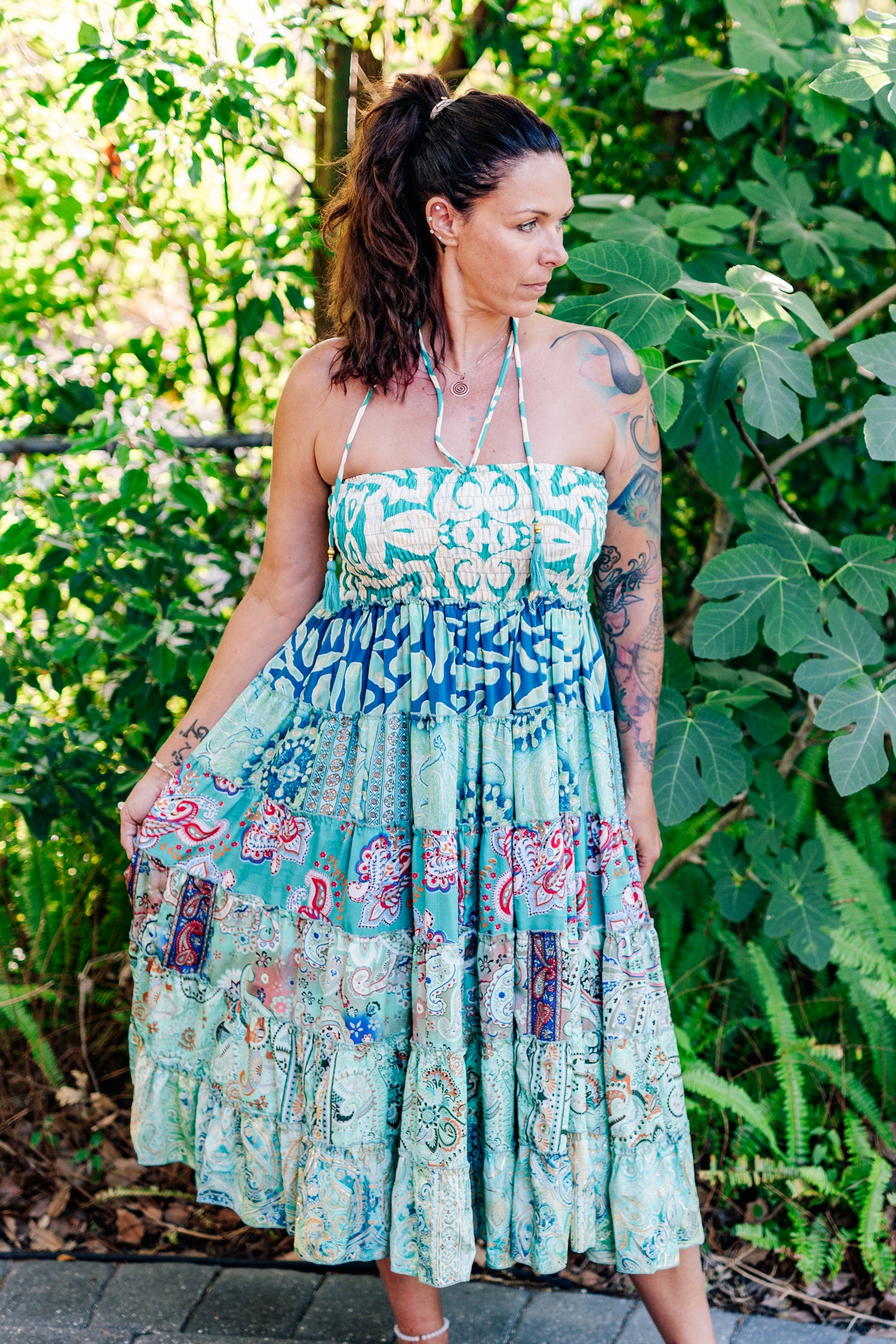 Silk Sari Patchwork Dress