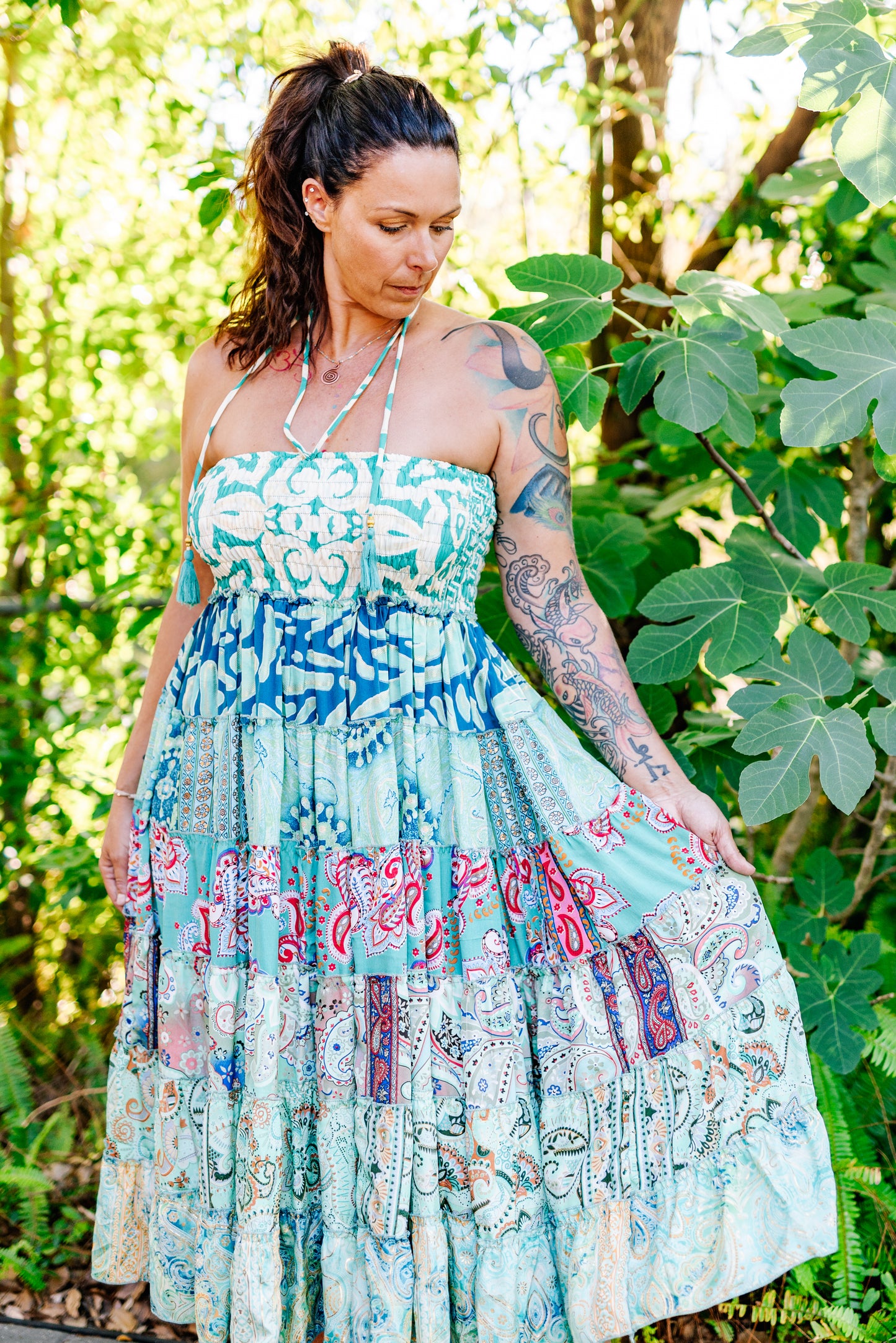 Silk Sari Patchwork Dress