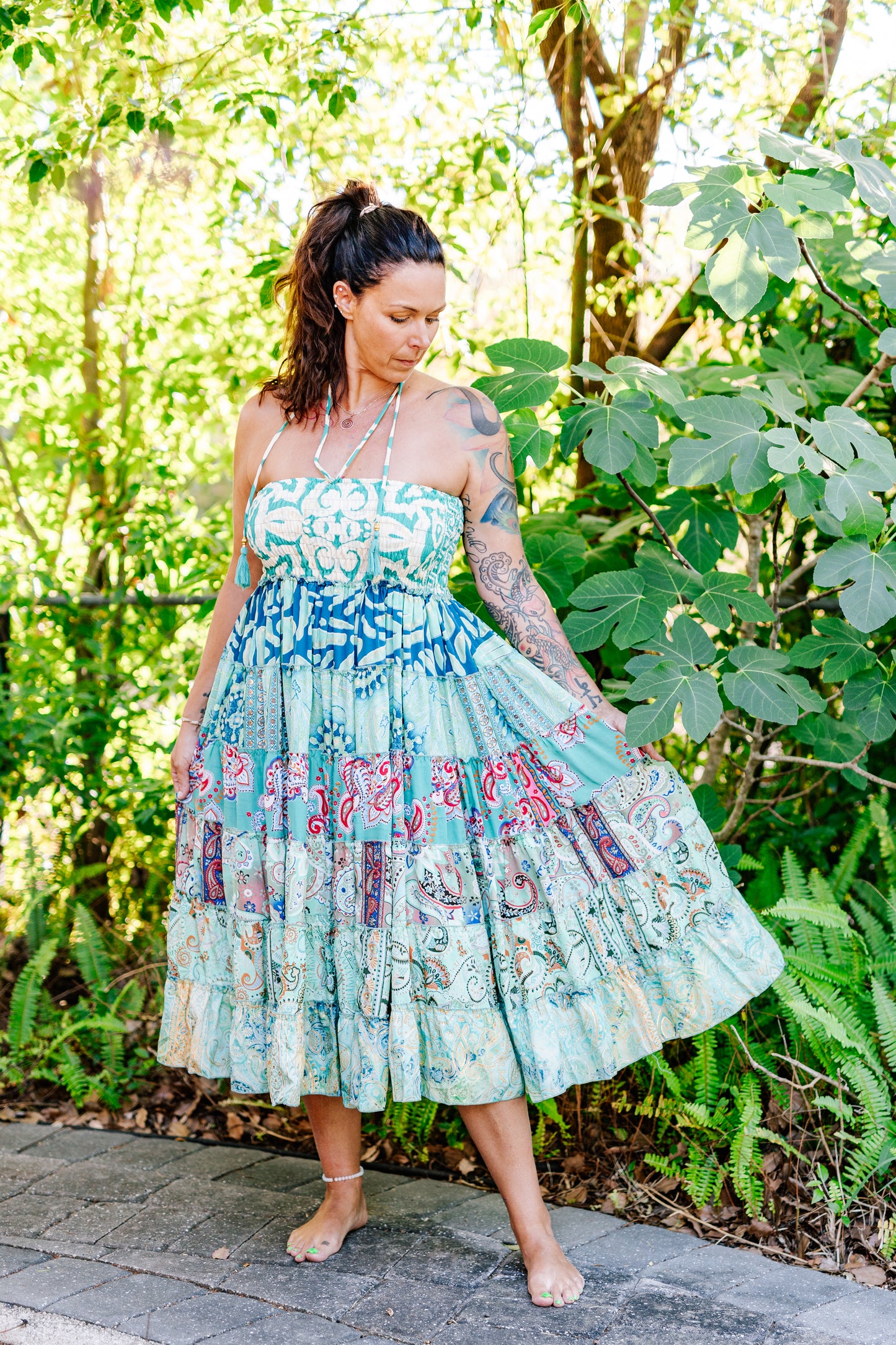 Silk Sari Patchwork Dress