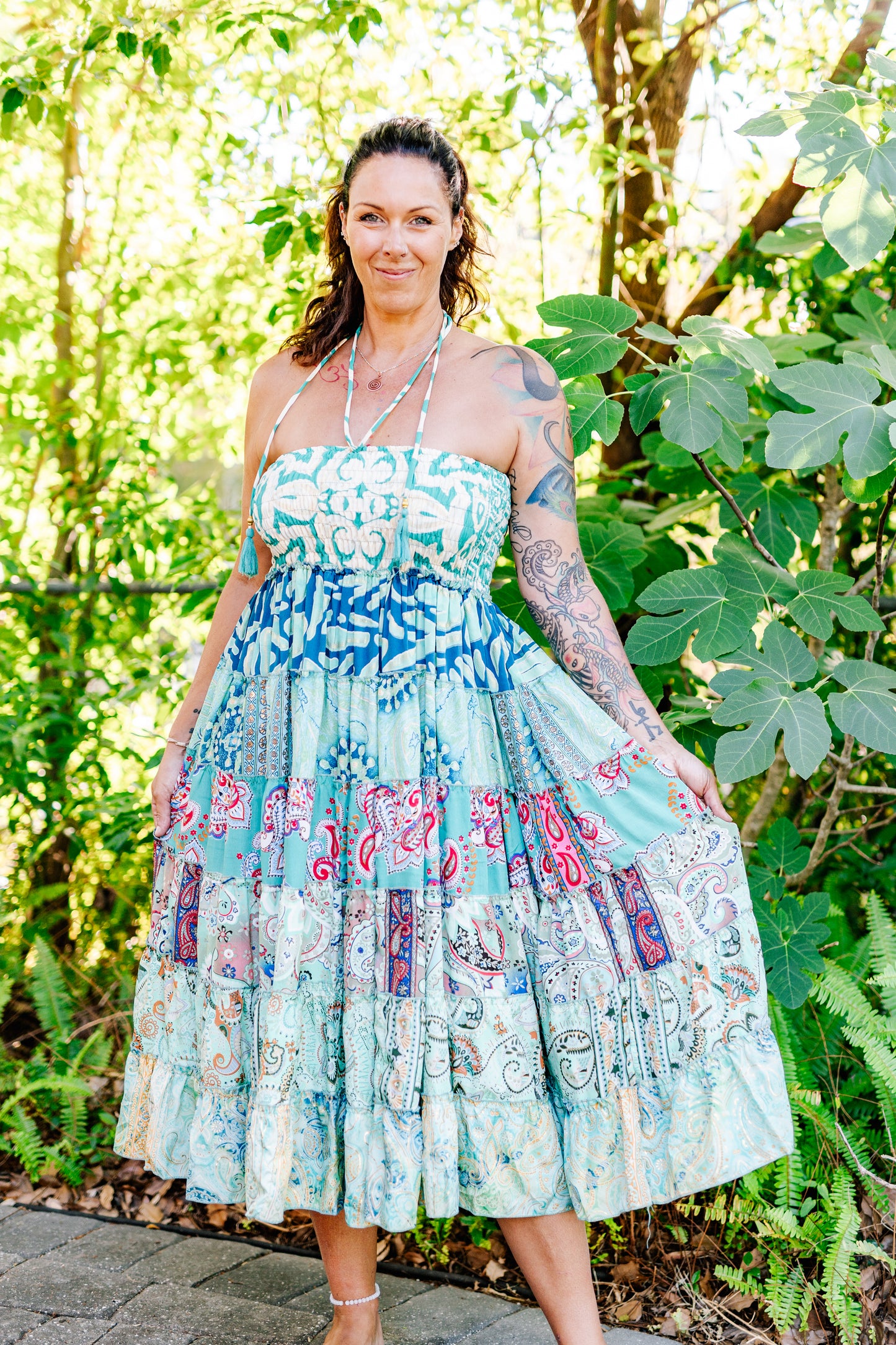 Silk Sari Patchwork Dress
