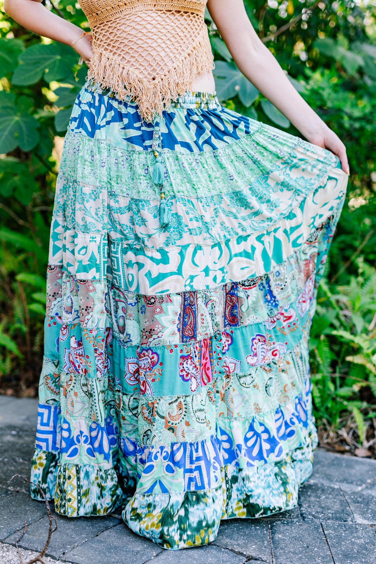 Silk Sari Patchwork Skirt