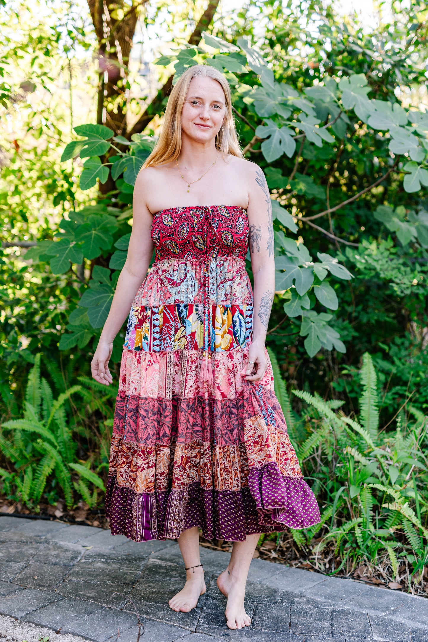 Silk Sari Patchwork Dress