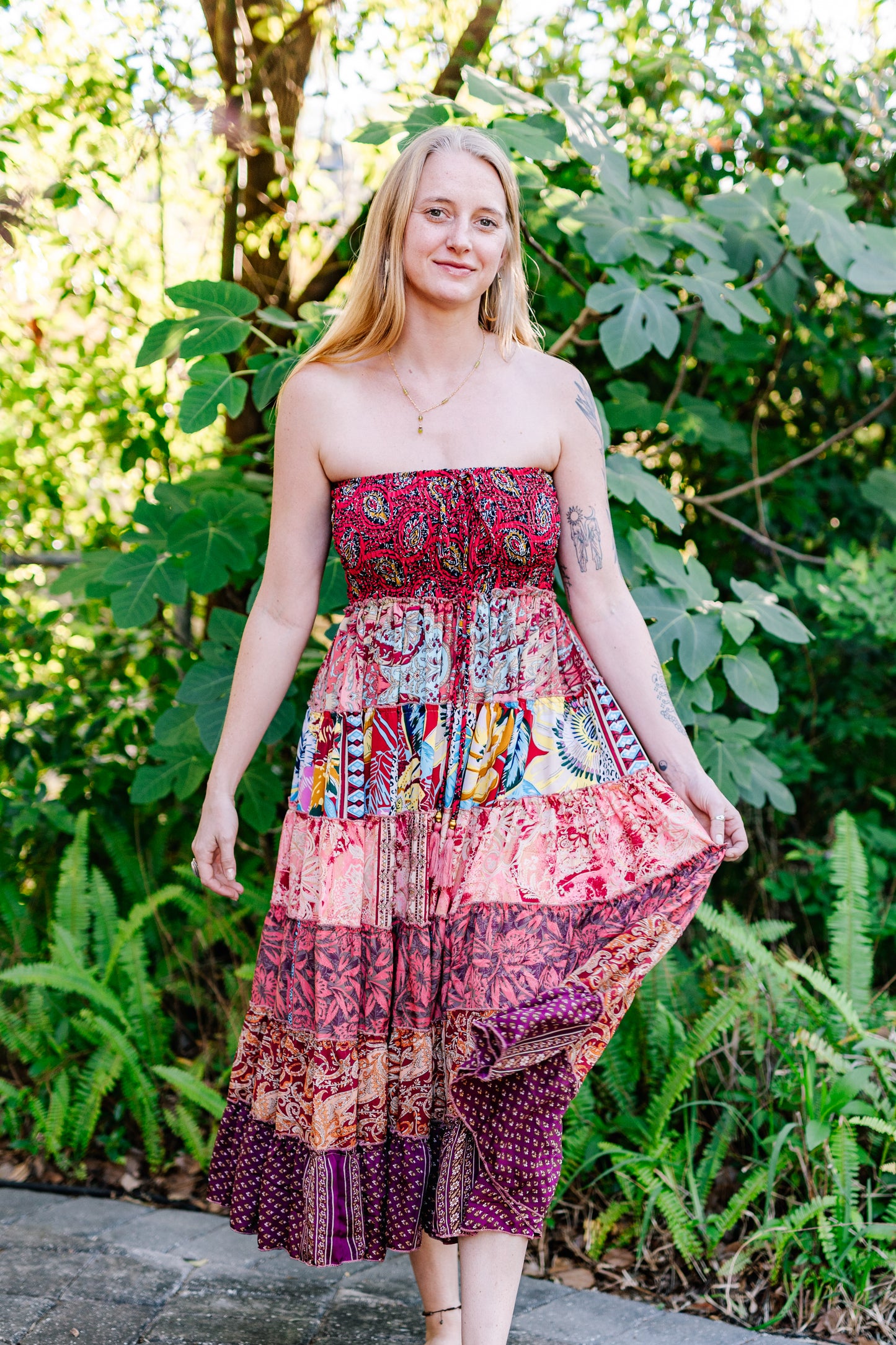 Silk Sari Patchwork Dress