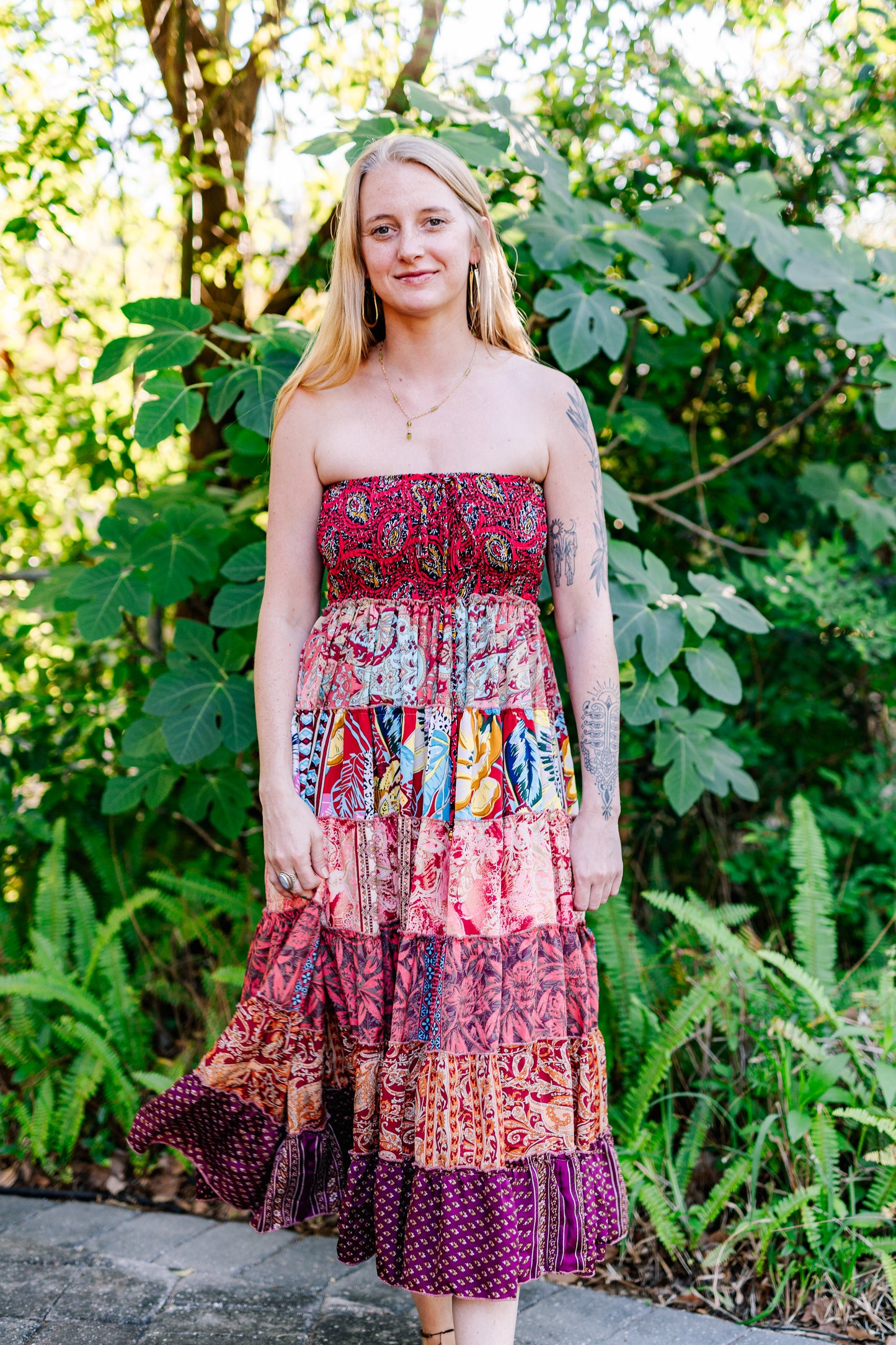Silk Sari Patchwork Dress