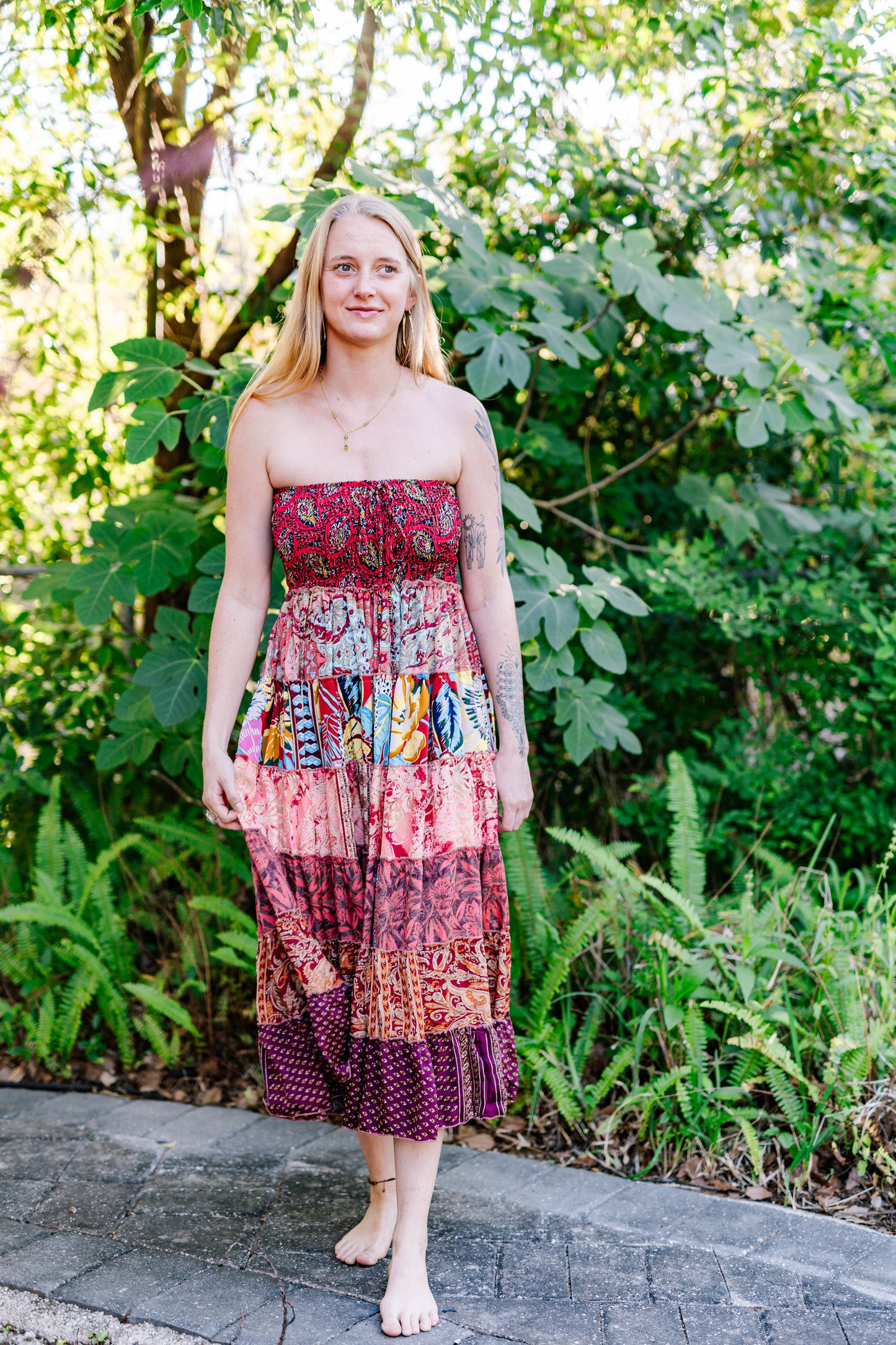 Silk Sari Patchwork Dress