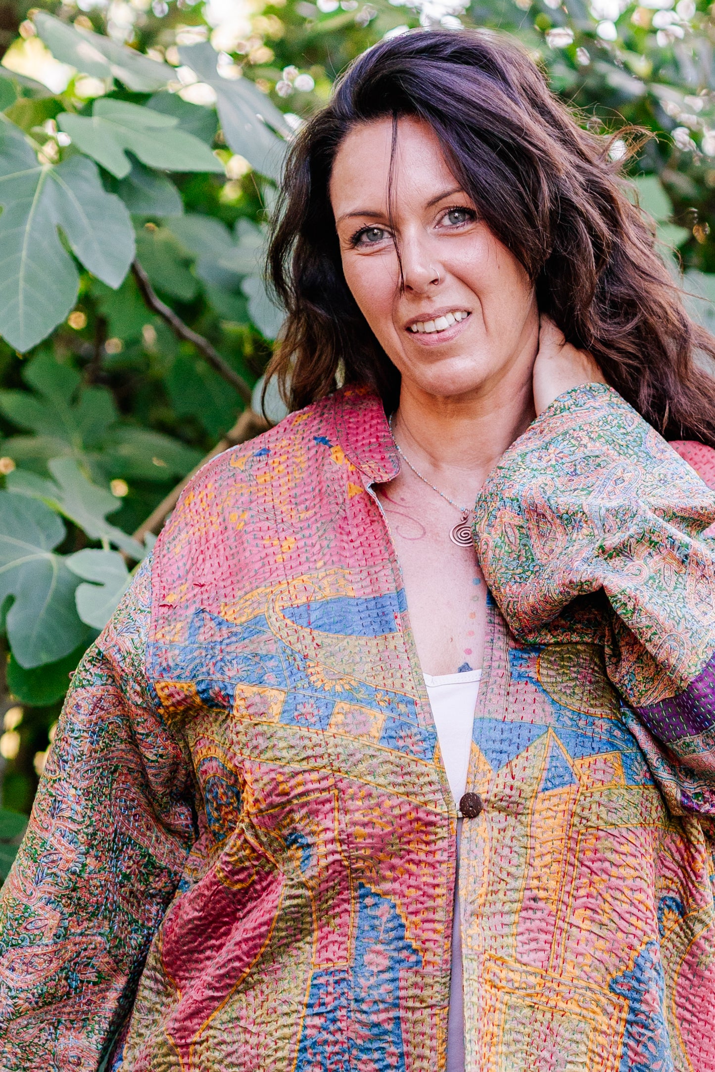 Recycled Silk Kantha Kimono Jacket