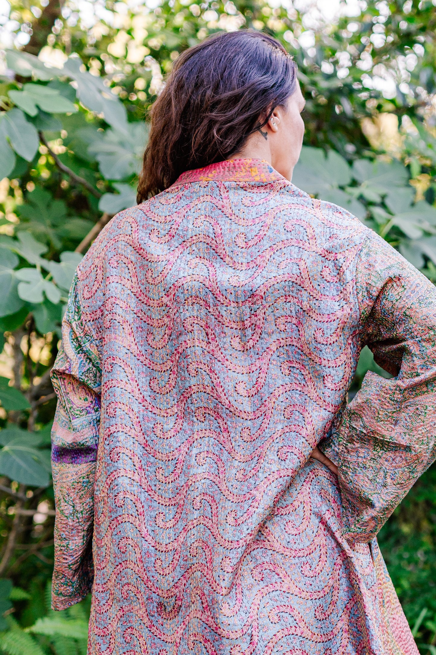 Recycled Silk Kantha Kimono Jacket