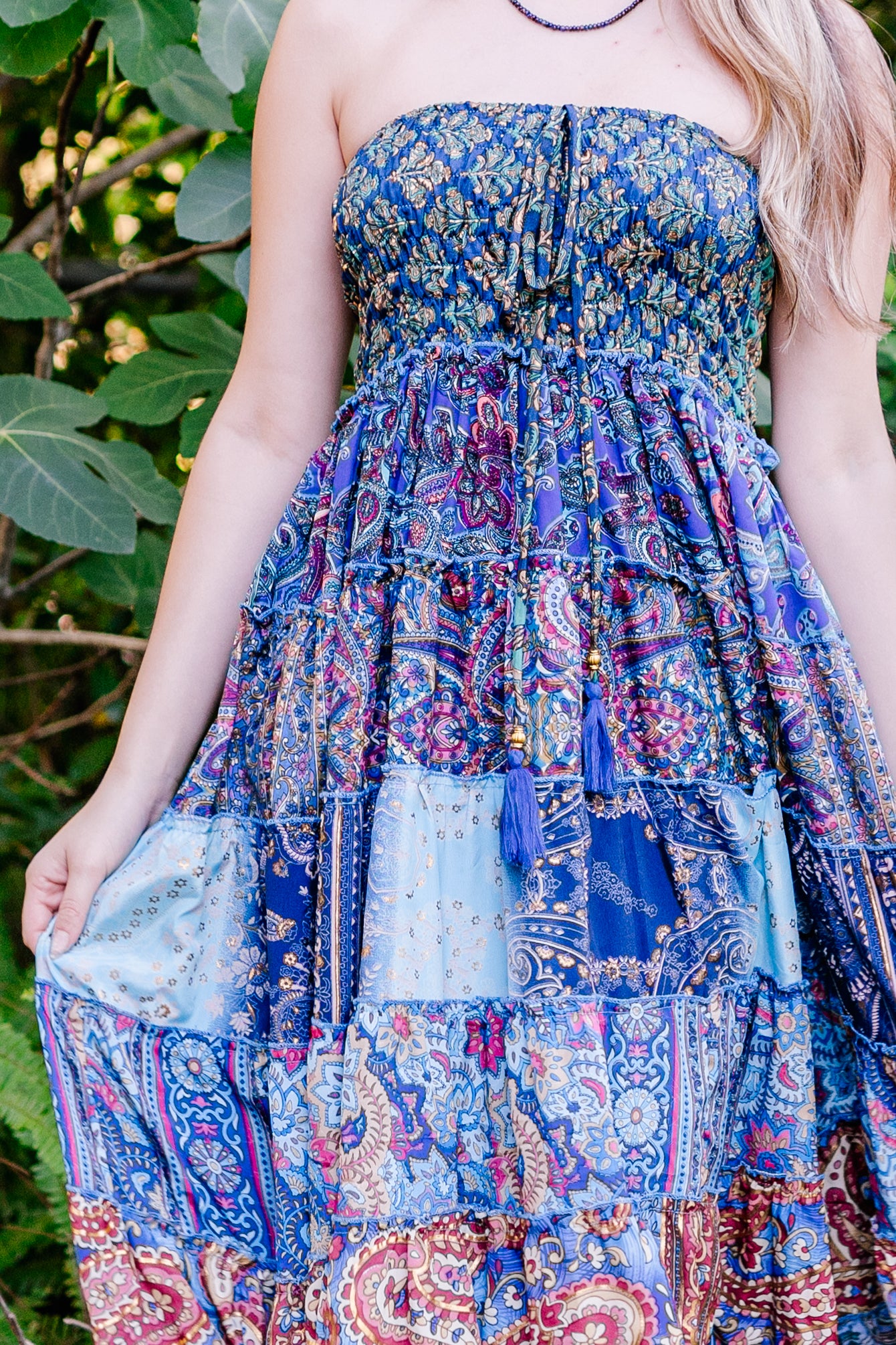 Silk Sari Patchwork Dress