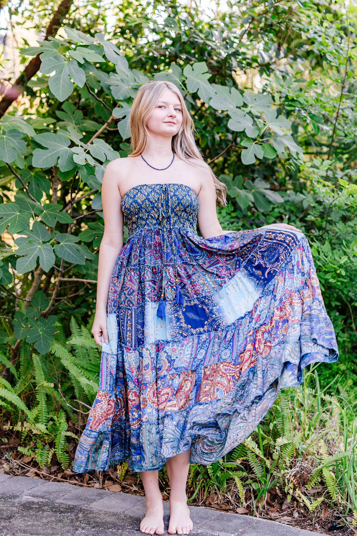Silk Sari Patchwork Dress