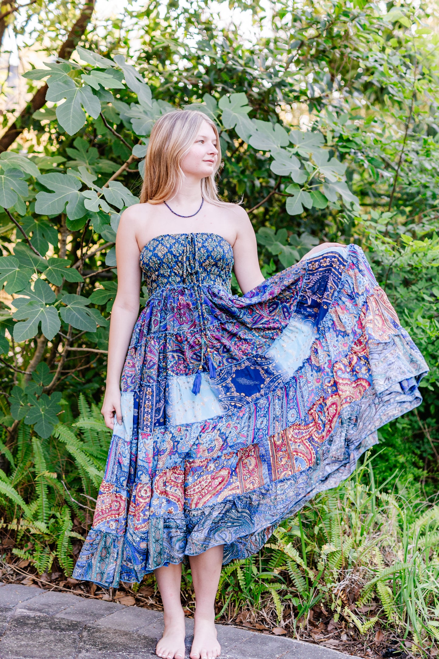 Silk Sari Patchwork Dress