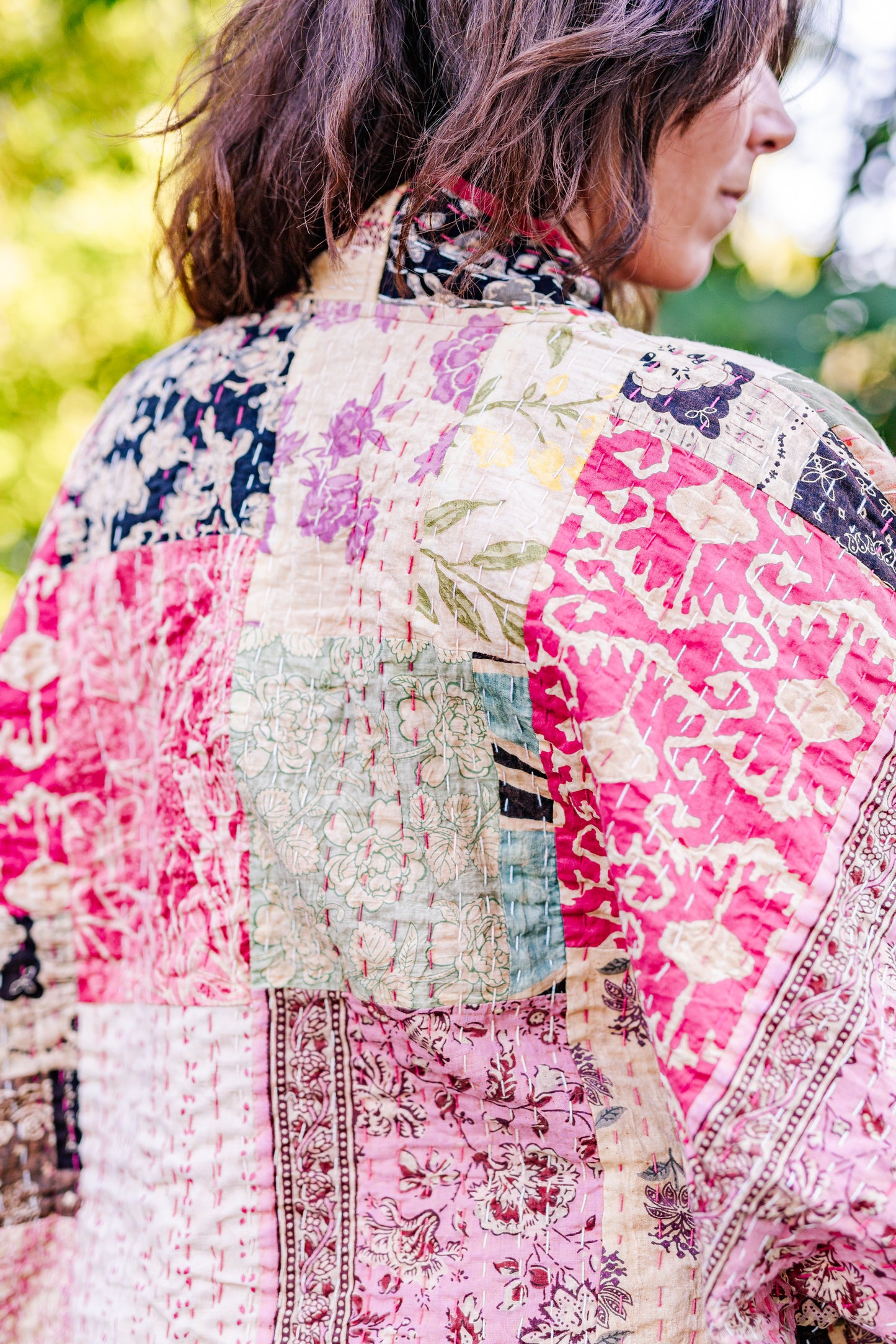 Recycled Sari Kantha Kimono Jacket