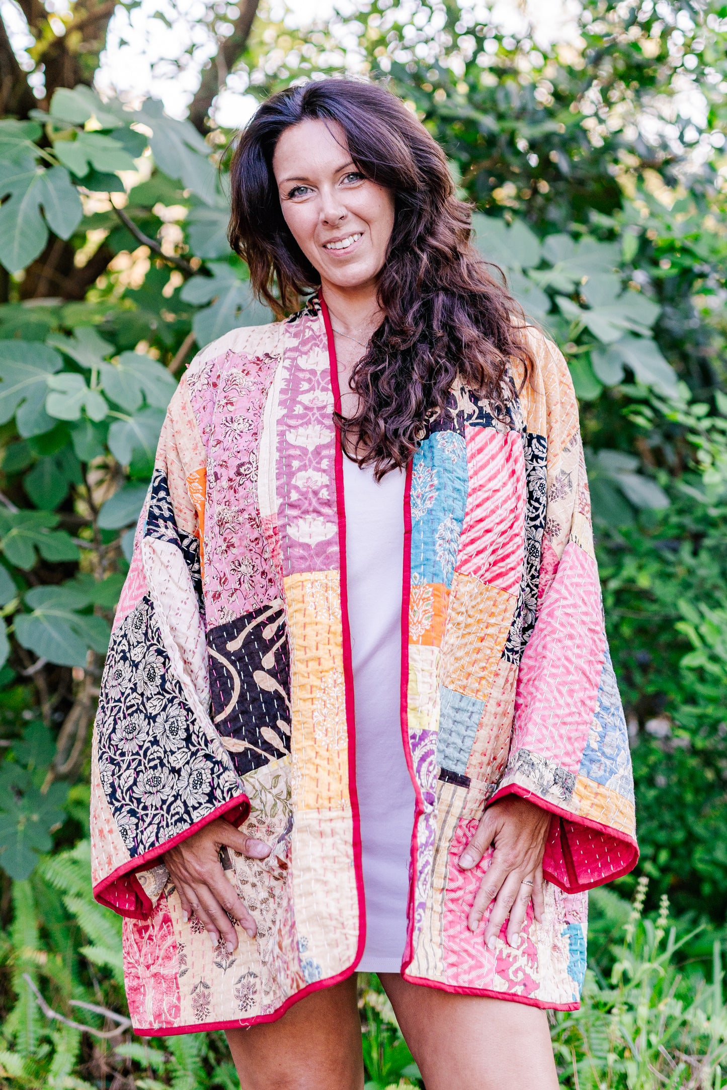 Recycled Sari Kantha Kimono Jacket