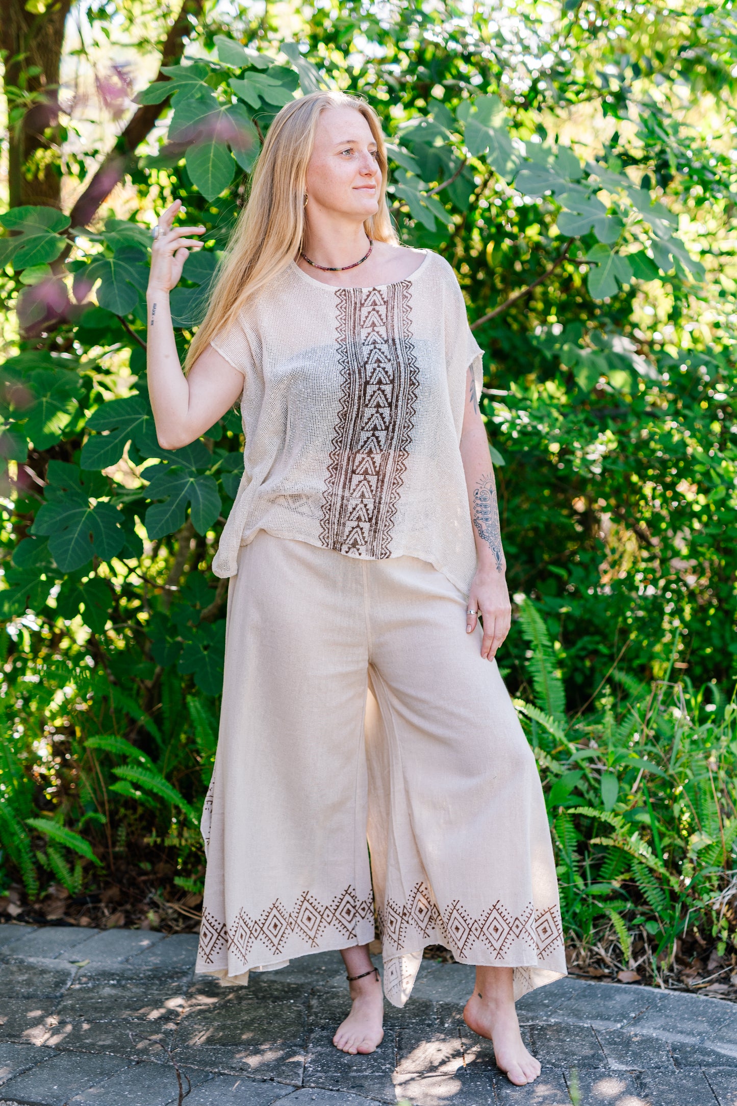 Desert Rose Block Print Pants