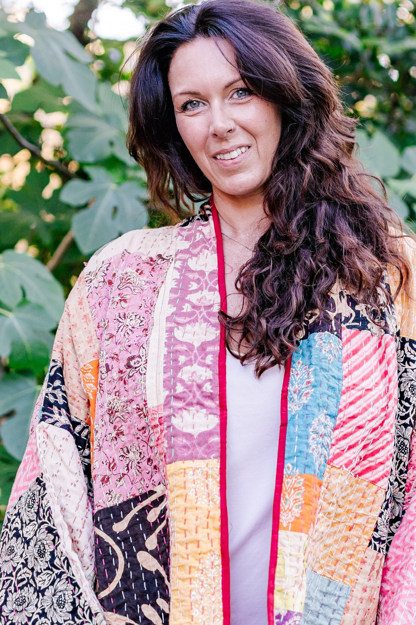 Recycled Sari Kantha Kimono Jacket