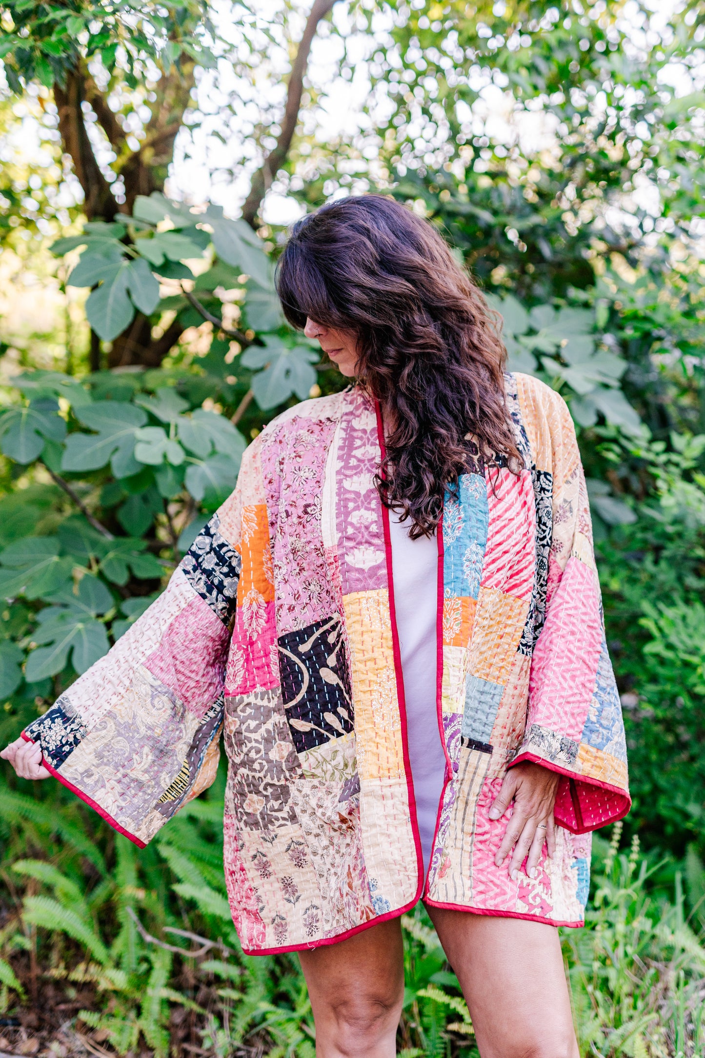 Recycled Sari Kantha Kimono Jacket
