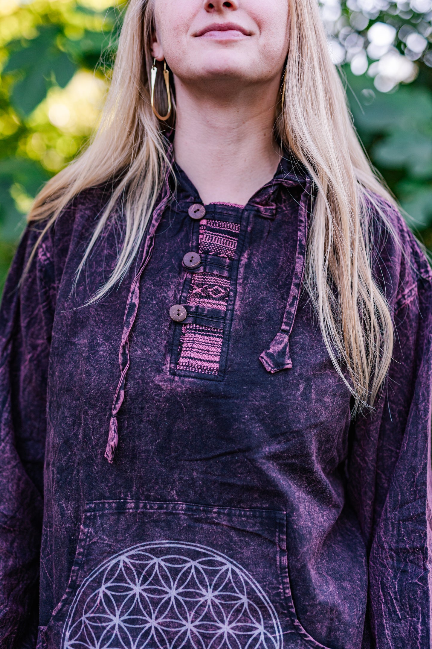 Stonewashed Flower of Life Hoodie