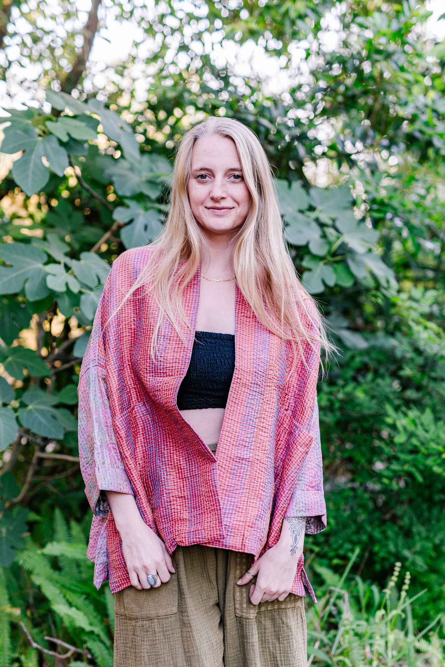 Recycled Sari Kantha Kimono Jacket