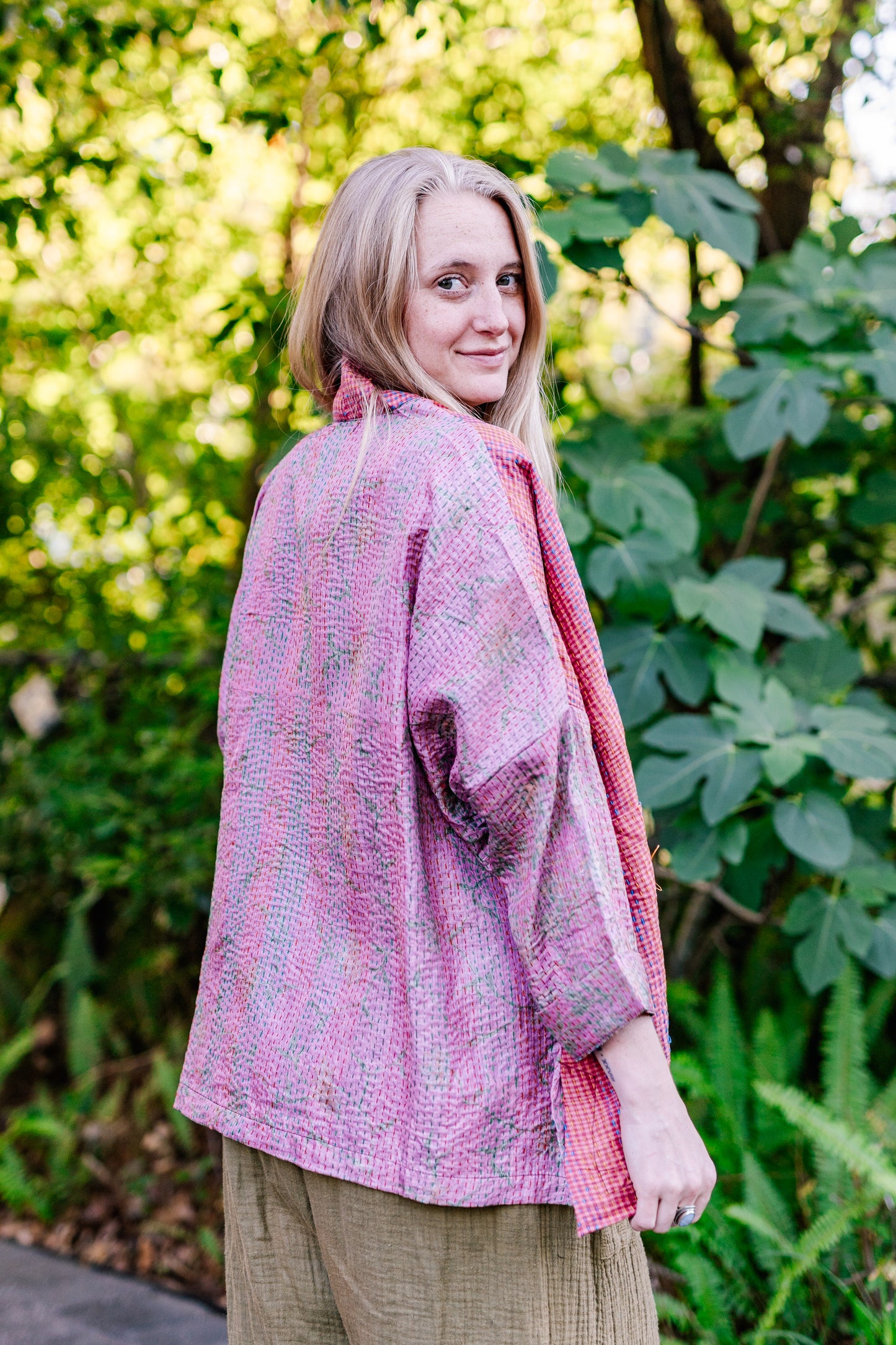 Recycled Sari Kantha Kimono Jacket