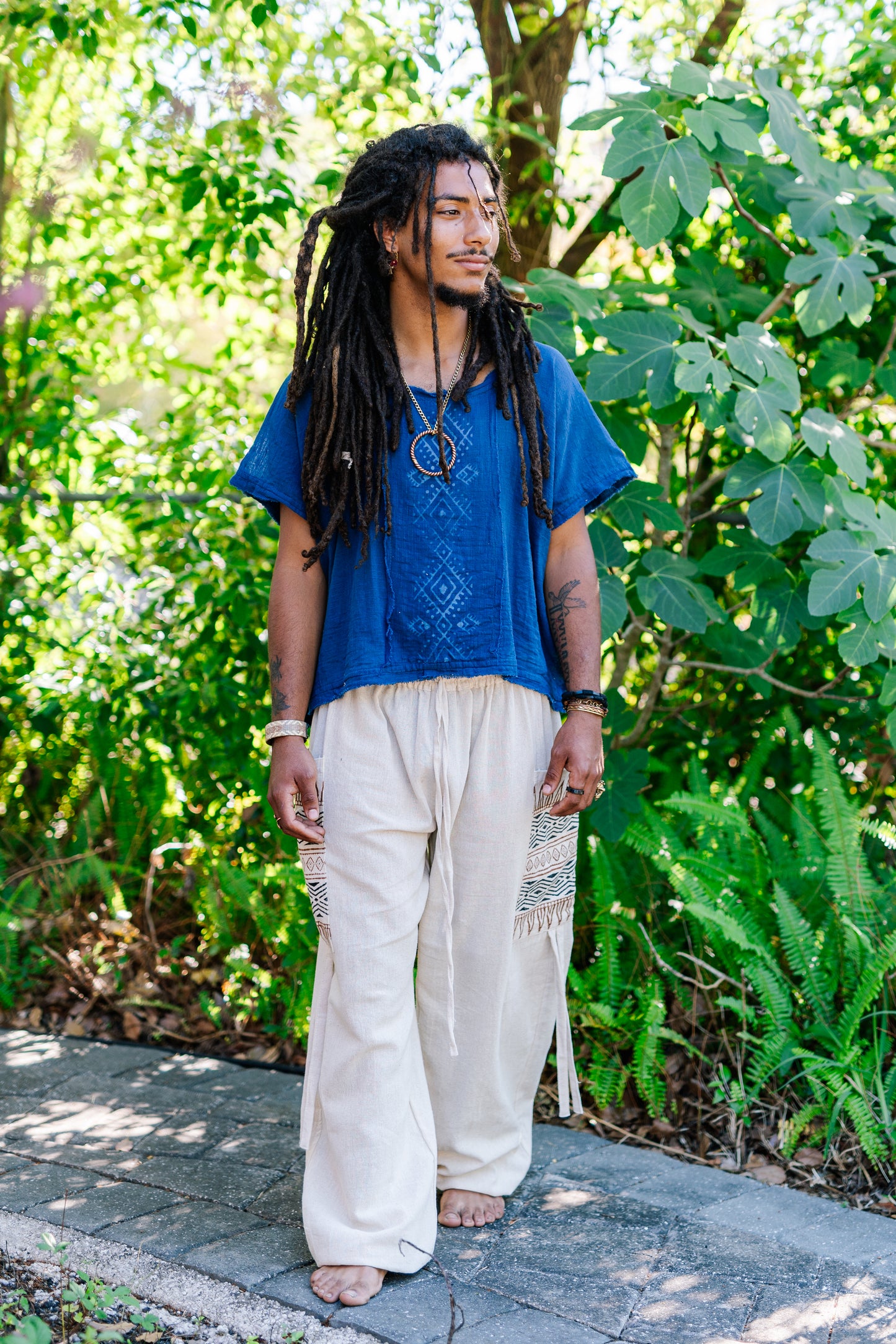 Desert Rose Block Print Pants