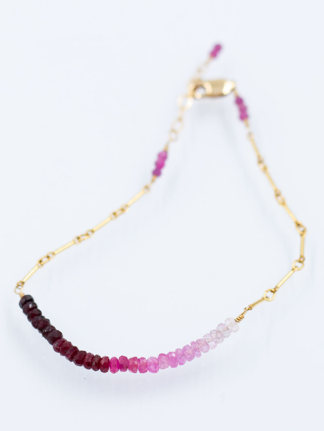 Shimmering Faceted Strands: Ruby Collection