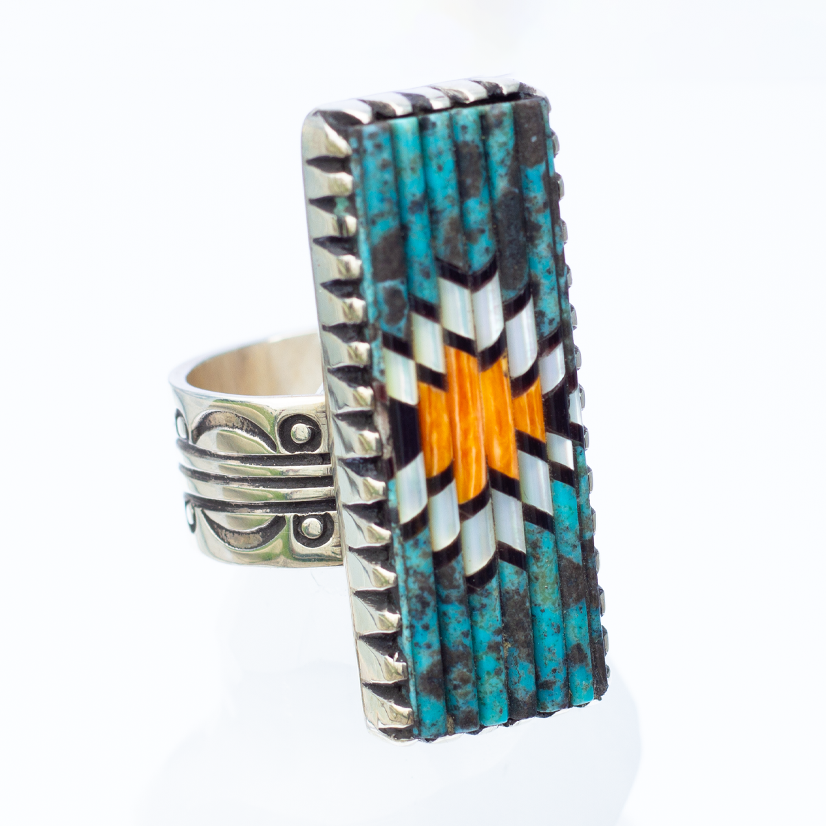 Gemstone Paintings by David Freeland Jr. | Navajo Weave Rings Collection