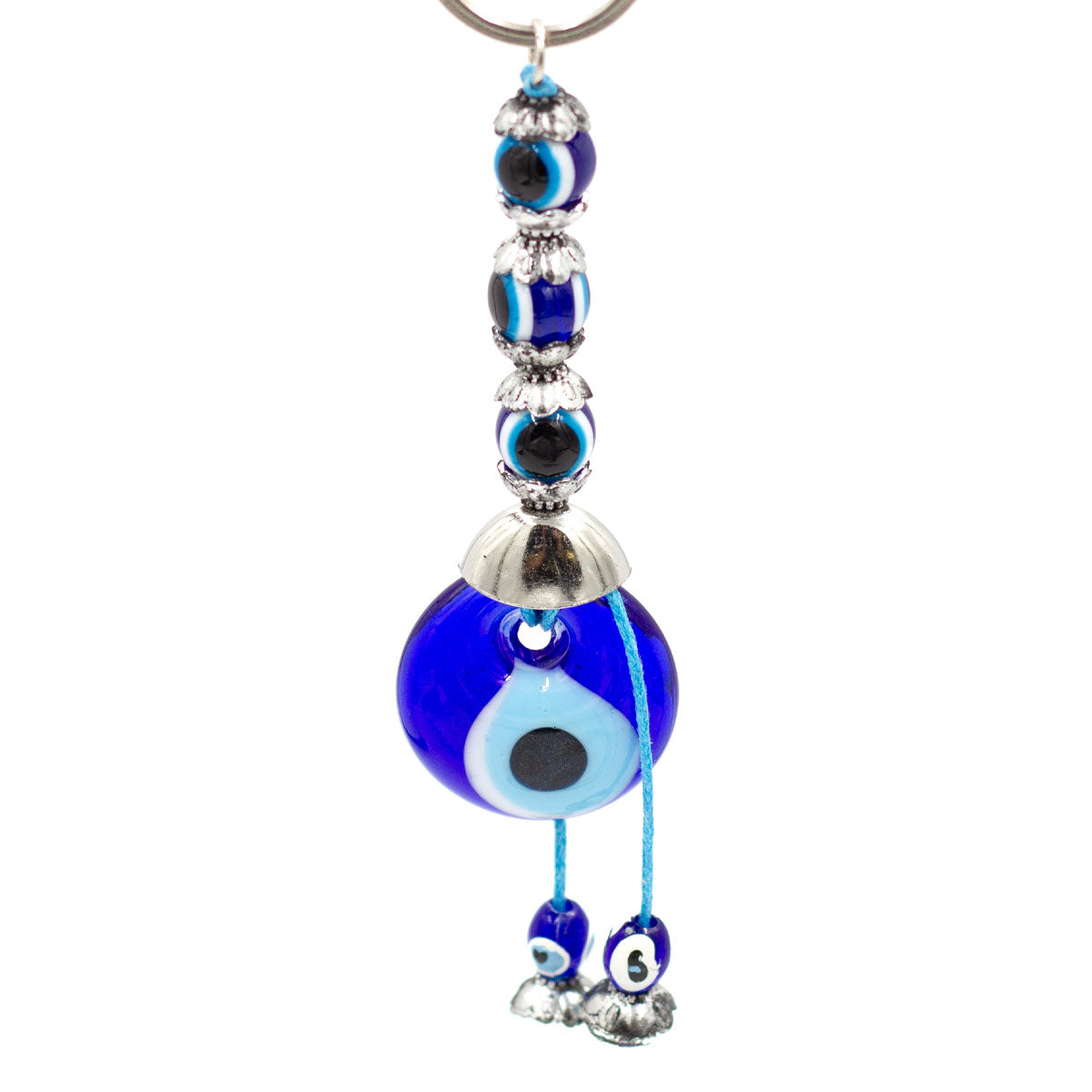 Multi Beaded Evil Eye Keychain