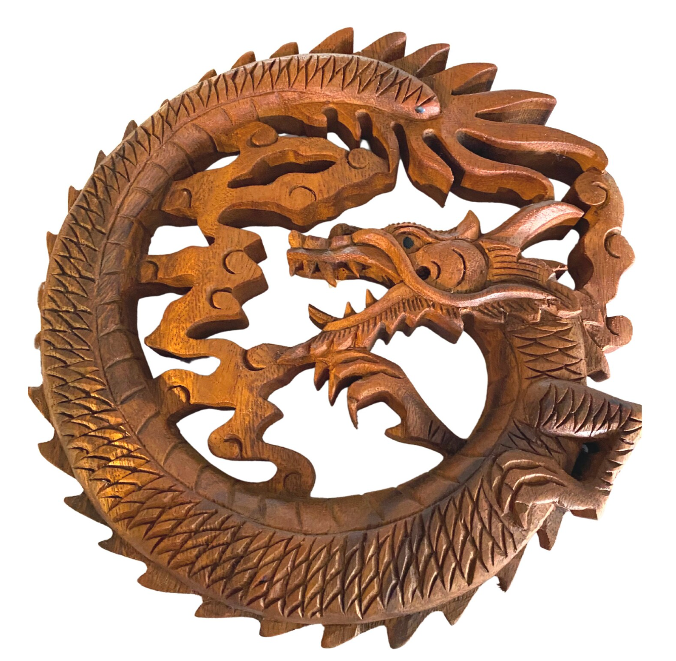 Dragon Curled Panel Carving