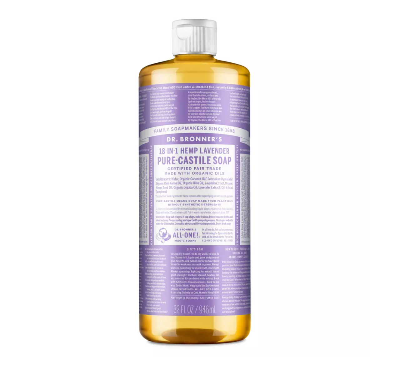 Dr Bronners Pure-Castile Liquid Soap Lavender