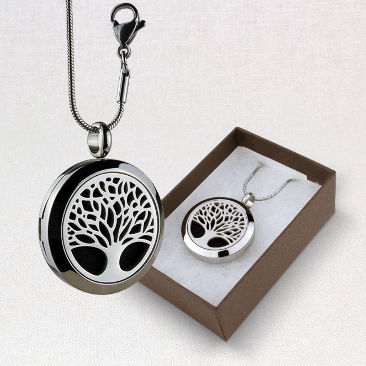 Sun's Eye Aromatherapy Oil Locket Necklace