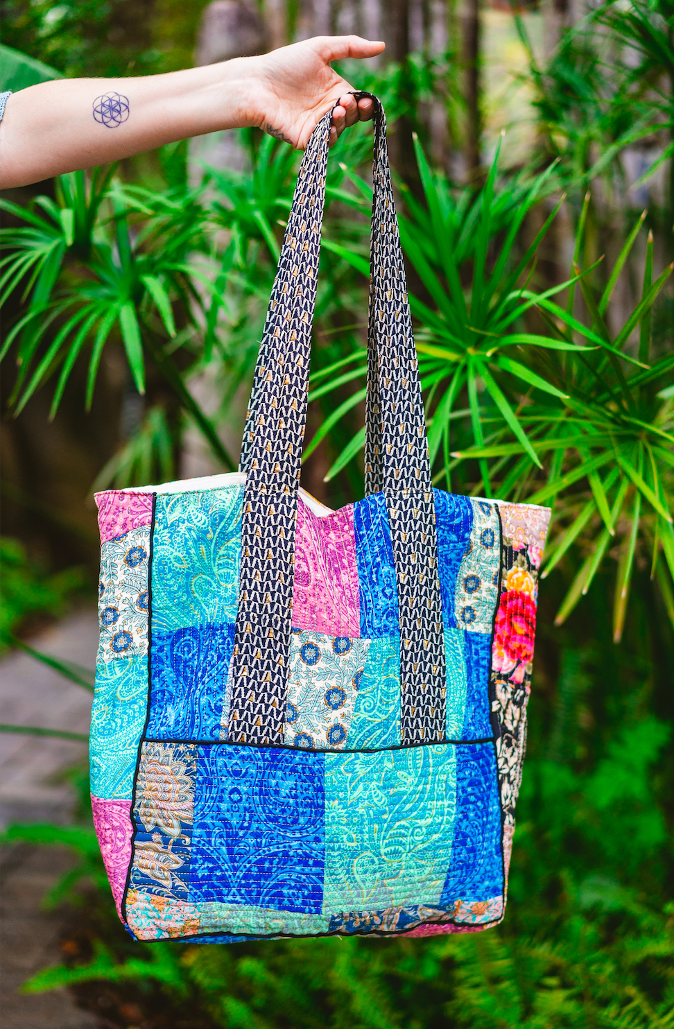 Kantha Market Bag