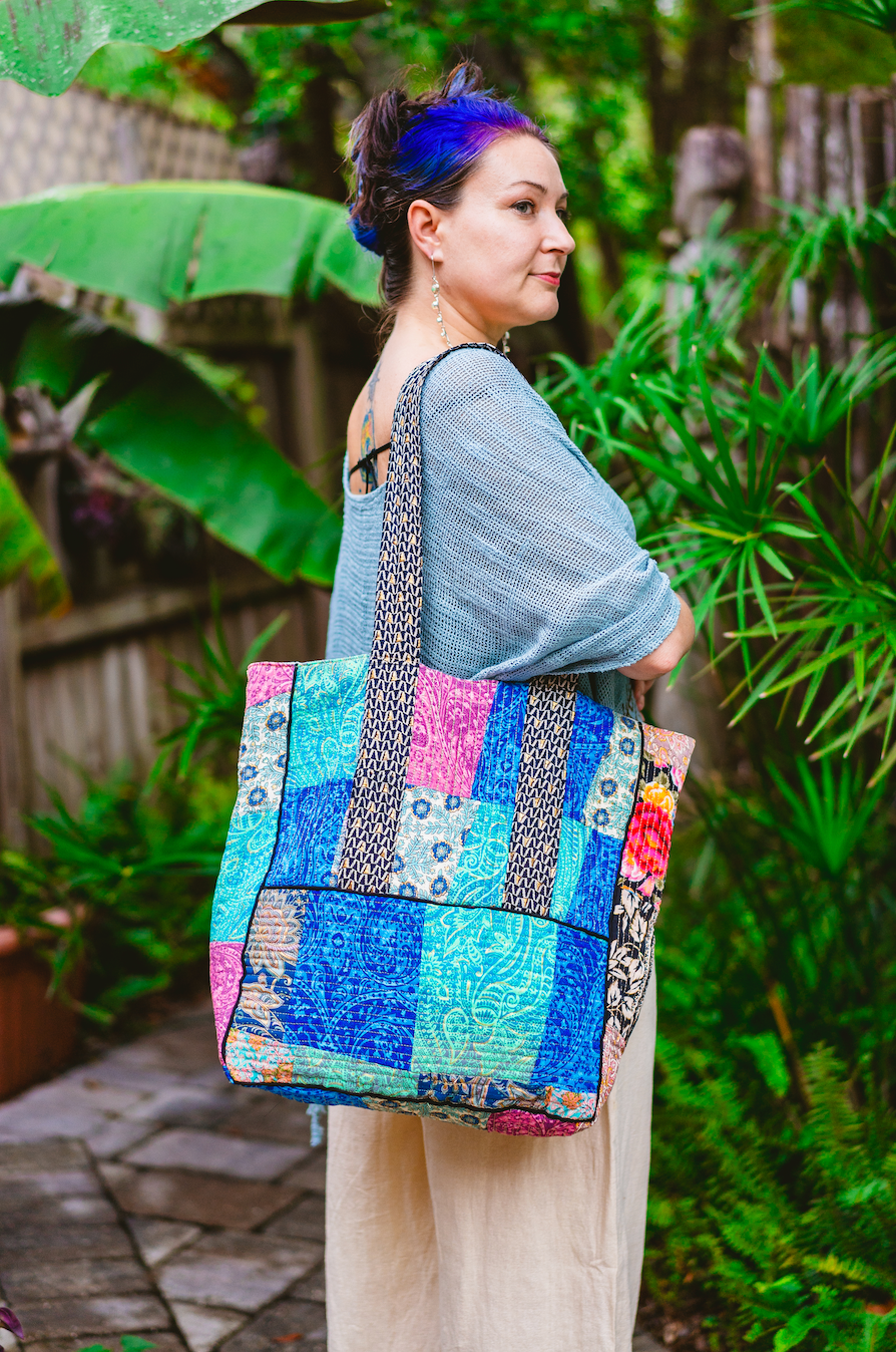 Kantha Market Bag