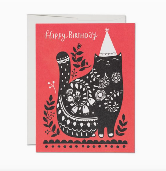 Black Cat Birthday Card