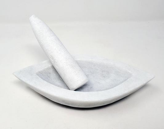 White Marble Mortar & Pestle