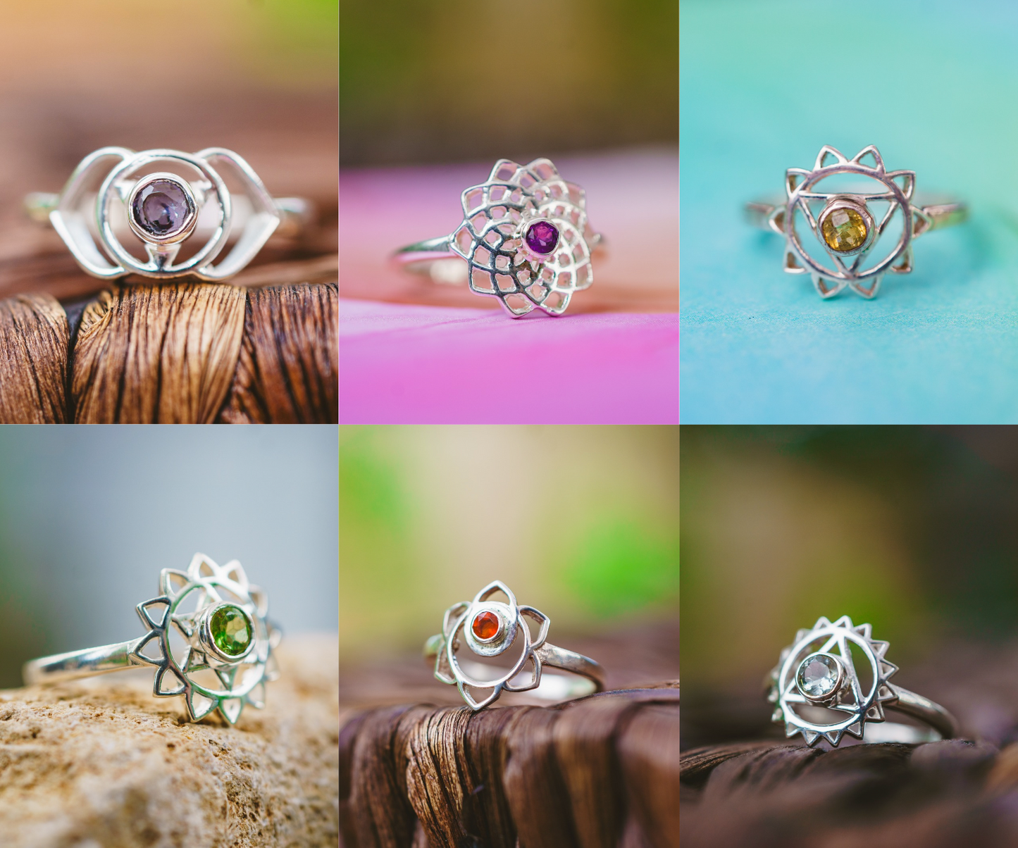 Chakra Symbol Rings