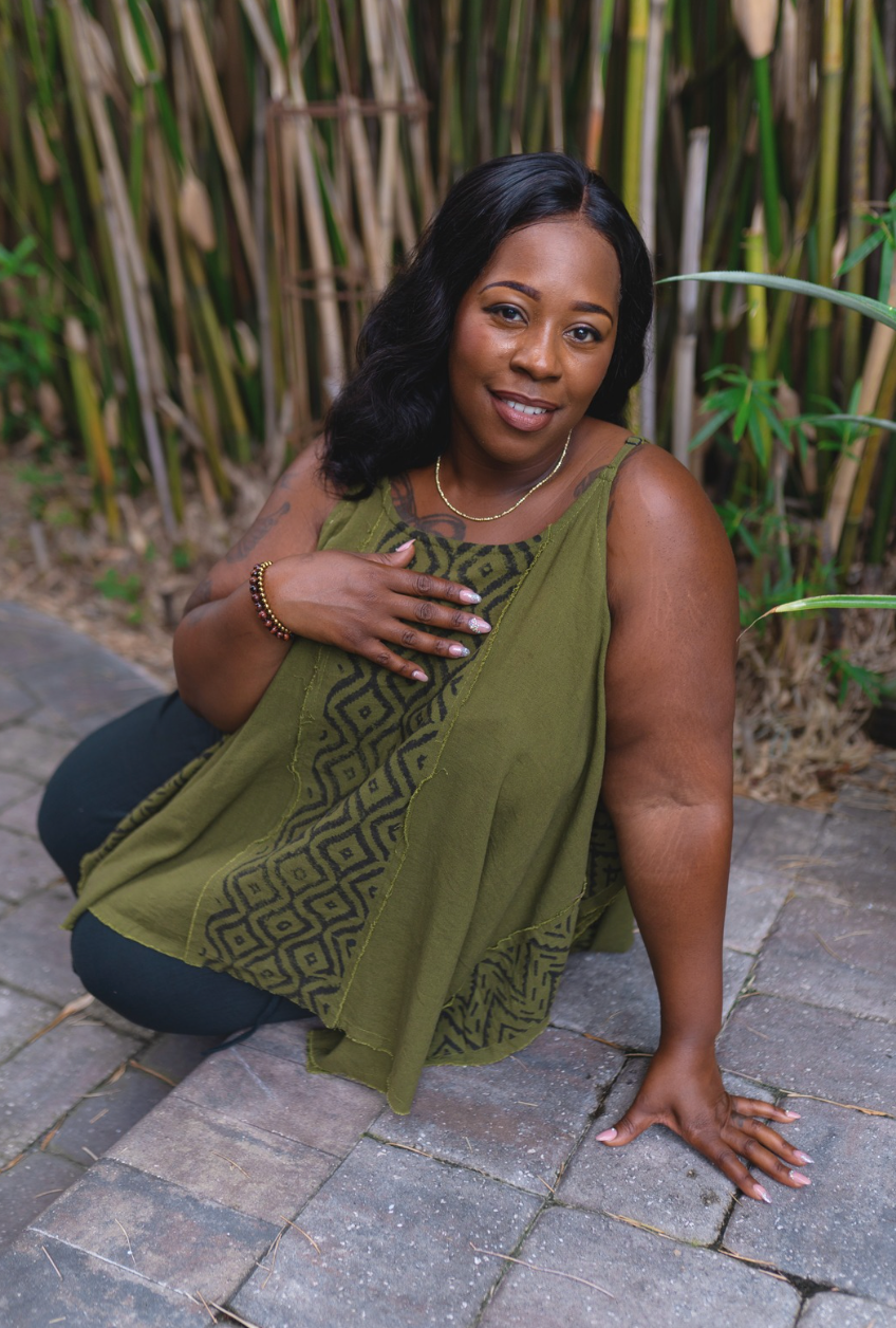 Desert Rose Block Print Flared Top
