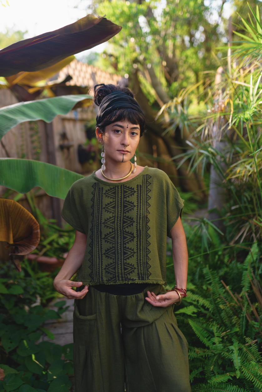 Desert Rose Block Print Top