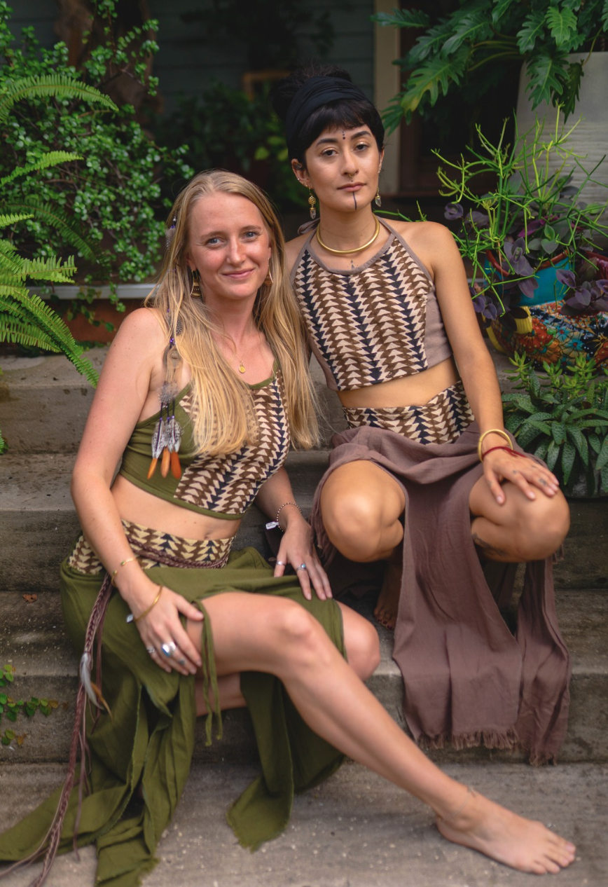 Desert Rose Block Print Halter Top