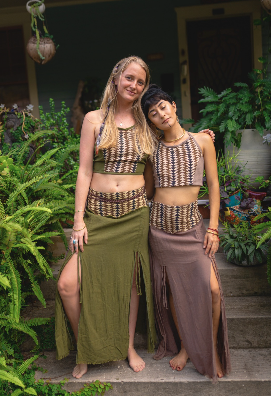 Desert Rose Block Print Halter Top