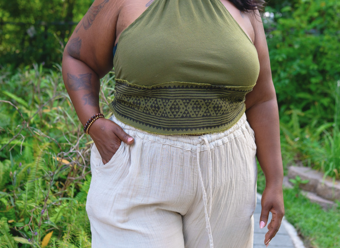 Desert Rose Block Print Halter Top