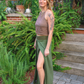 Desert Rose Block Print Open Skirt
