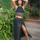 Desert Rose Block Print Open Skirt