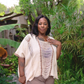 Desert Rose Woven Block Print Poncho