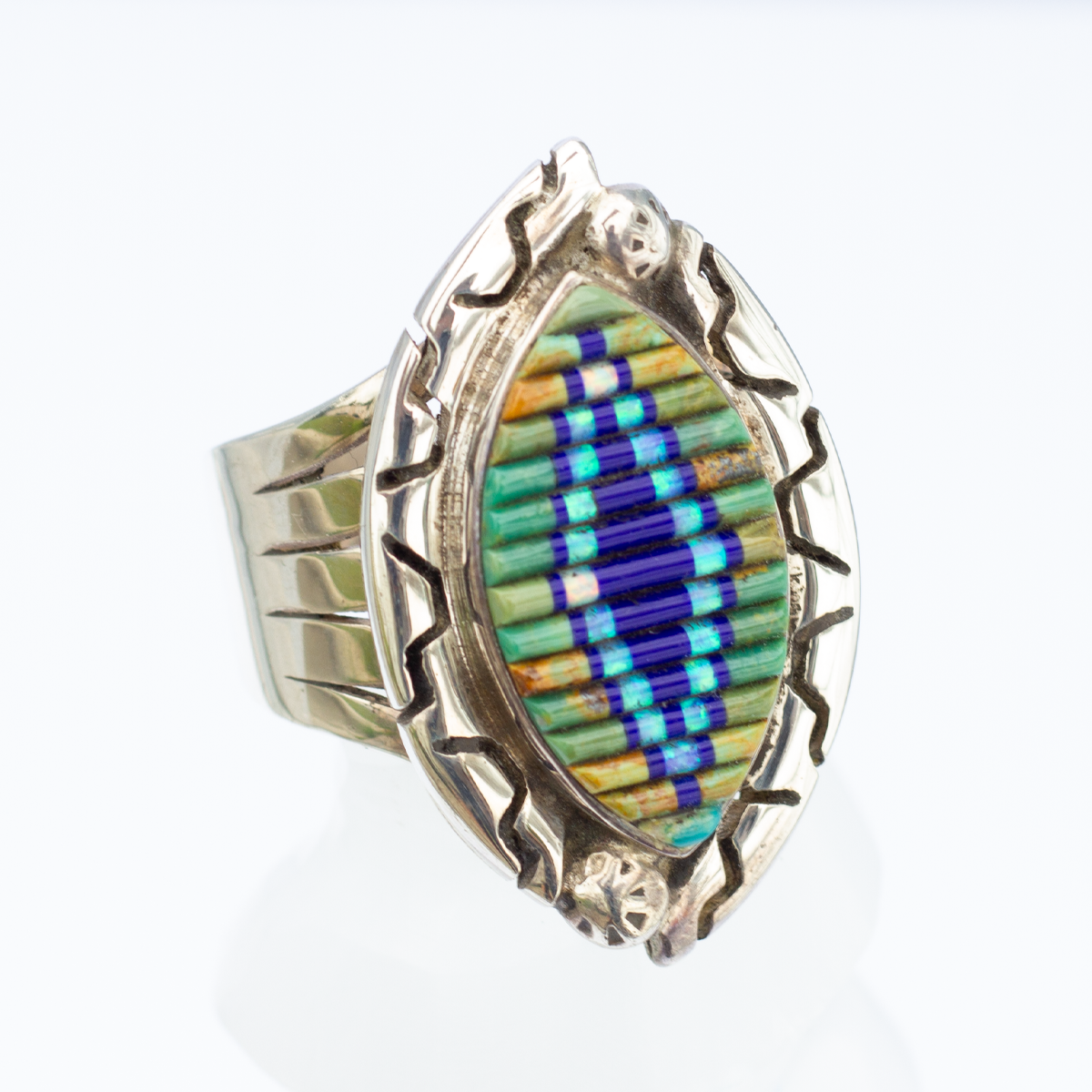 Gemstone Paintings by David Freeland Jr. | Navajo Weave Rings Collection